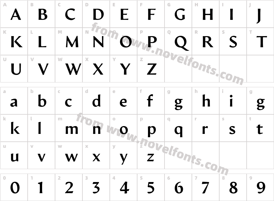 Artifex Hand CF HeavyCharacter Map