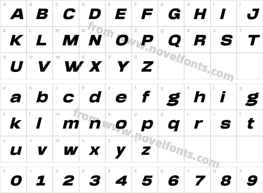 Arupala Grotesk W05 Ultra ItCharacter Map