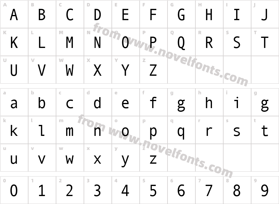 Ascender Uni W01 DuoCharacter Map