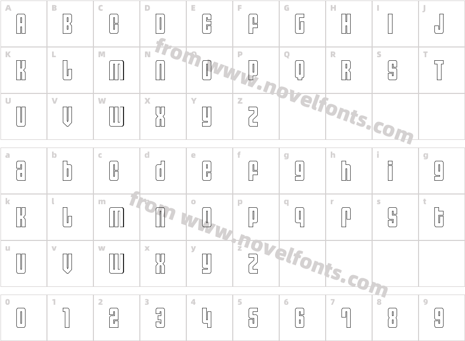 Asectica Outline DemoCharacter Map