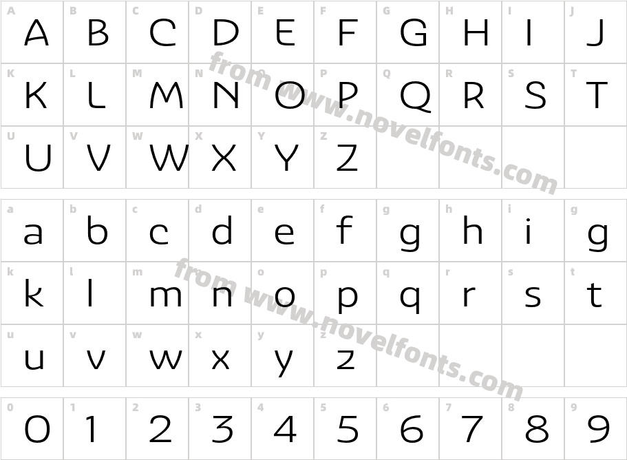 Ashemore Ext RegularCharacter Map
