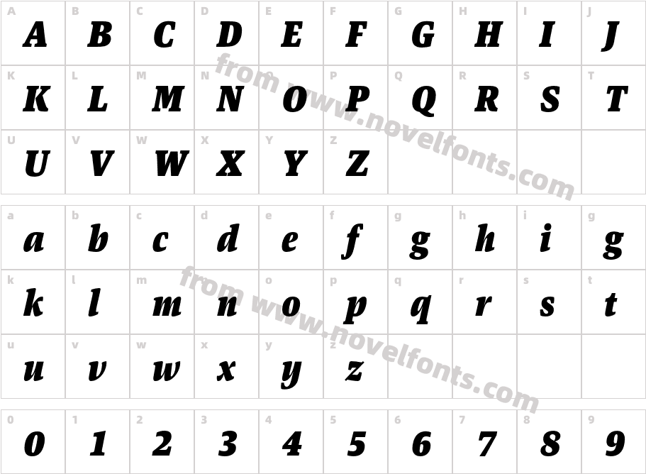 Askan Slim Black ItCharacter Map
