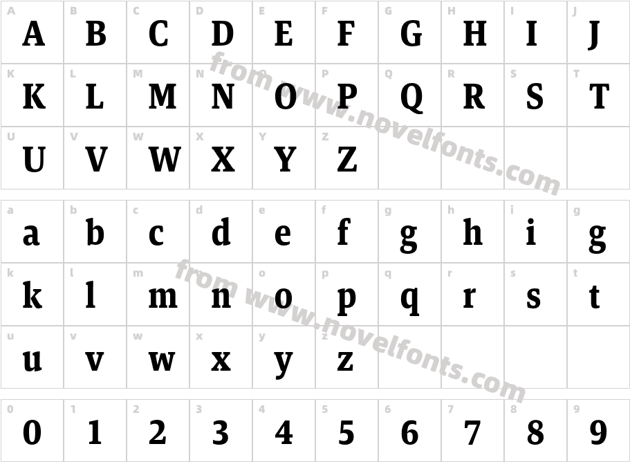 Askan Slim BoldCharacter Map