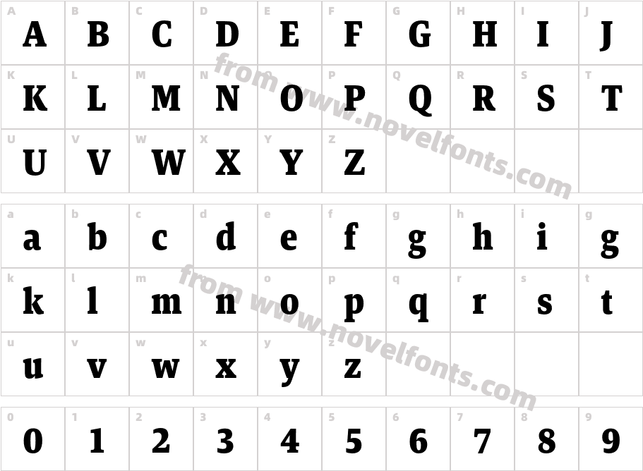 Askan Slim Extra BoldCharacter Map