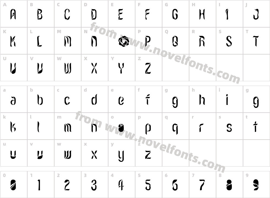 LVDC Romantic9Character Map