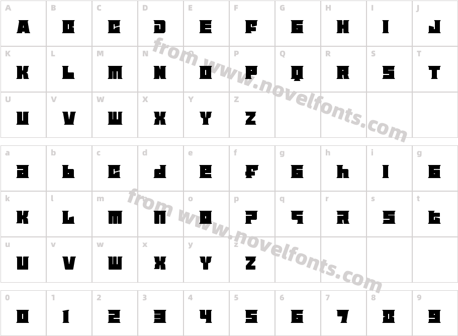 Astral Zenith RegularCharacter Map