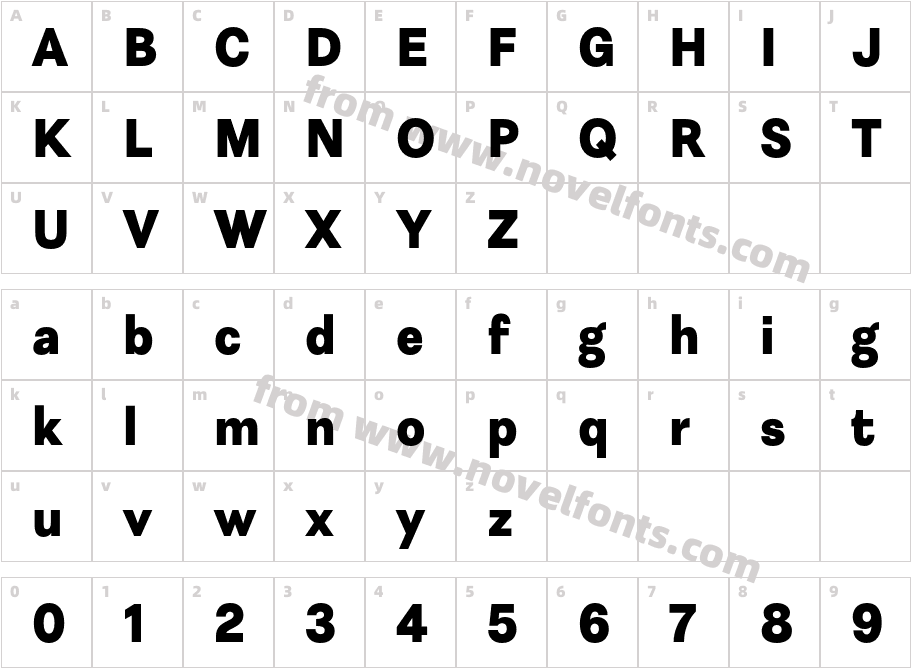 Astrid Grotesk HeavyCharacter Map