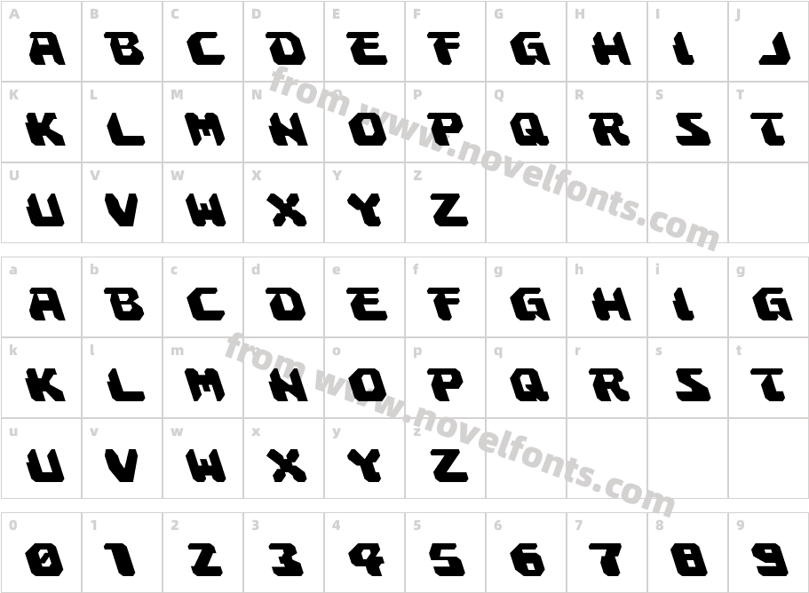 Astropolis LeftalicCharacter Map