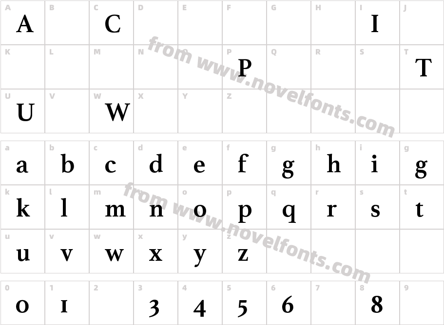 Athelas BoldCharacter Map