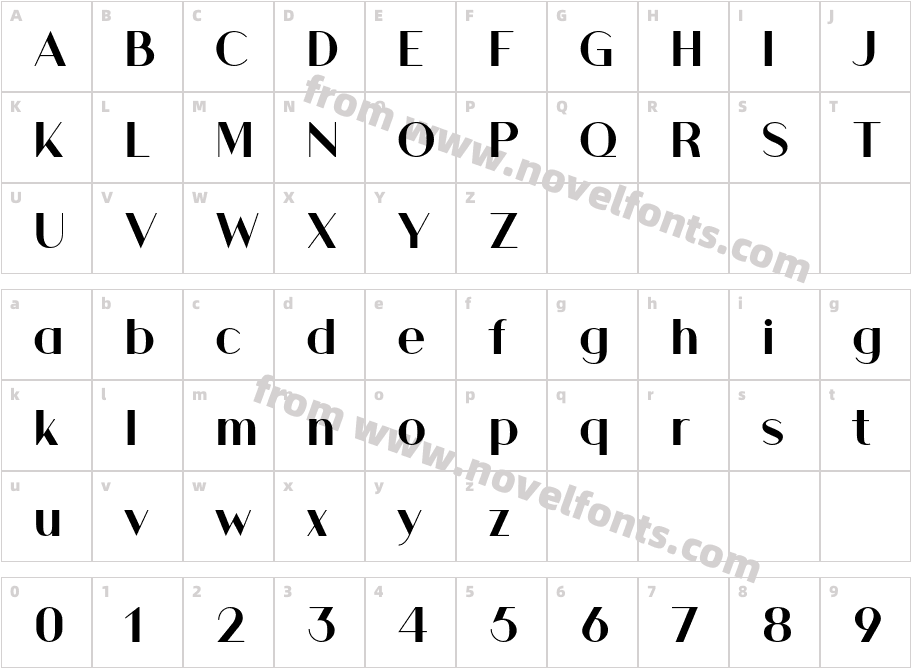 Athena SemiboldCharacter Map
