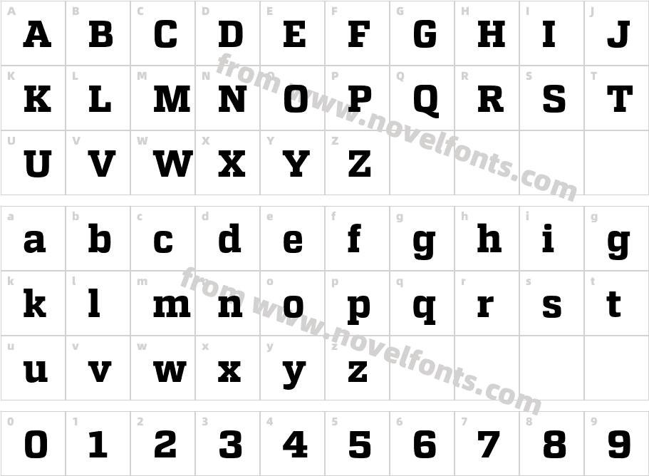 Atletico BoldCharacter Map