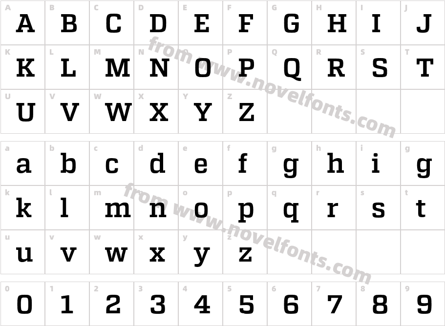 Atletico MediumCharacter Map