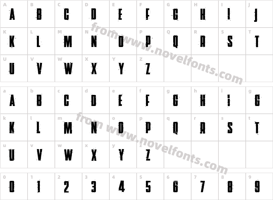 Audere GlitchCharacter Map