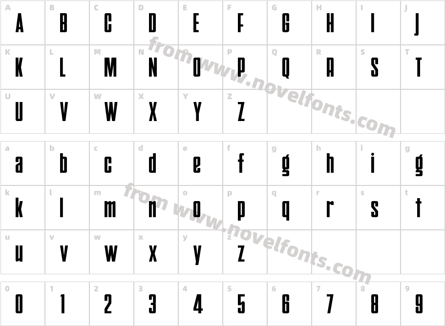 Audere Main BoldCharacter Map