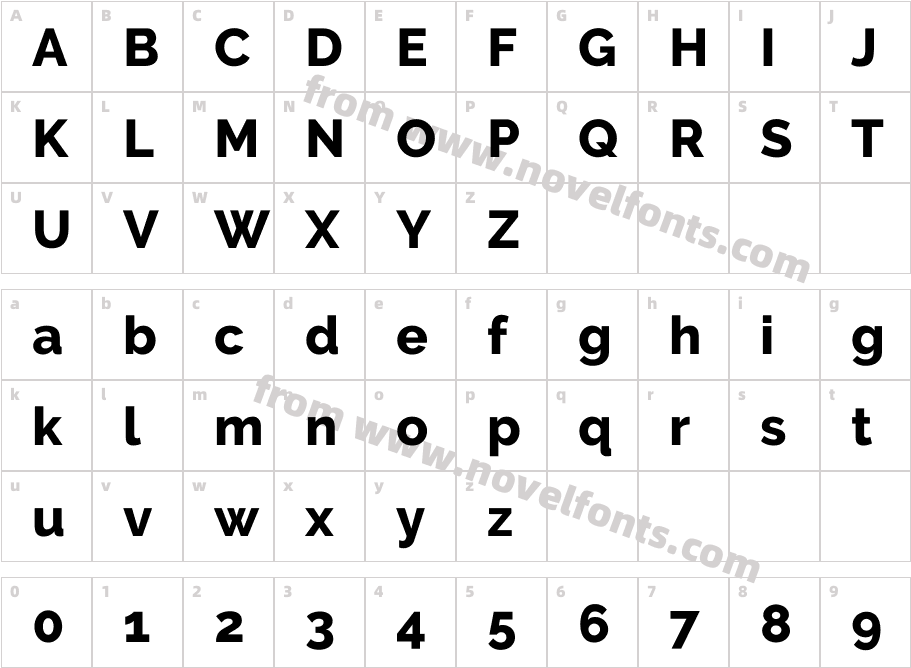 Aurora Extra BoldCharacter Map