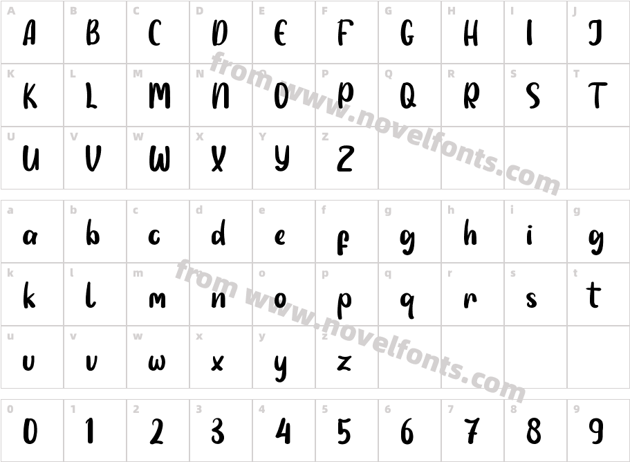 Aurora RegularCharacter Map