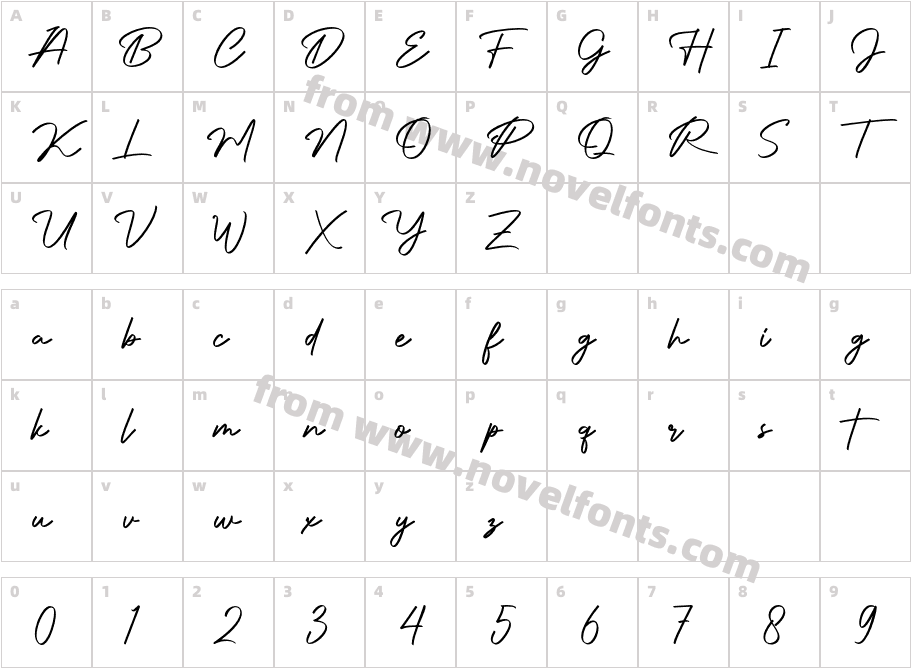 Authentic SignatureCharacter Map