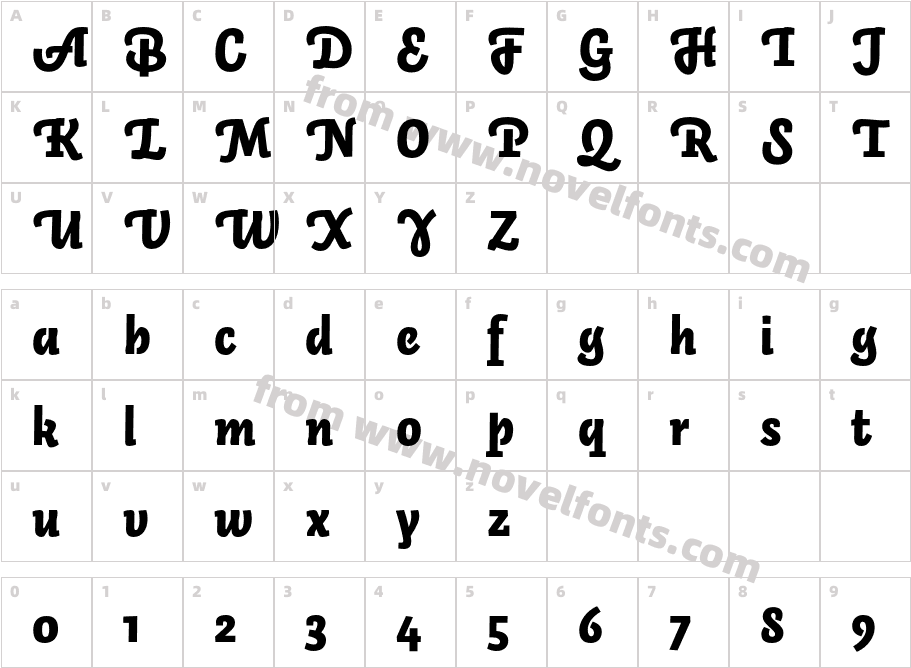 Auto Pro Black Italic 3Character Map