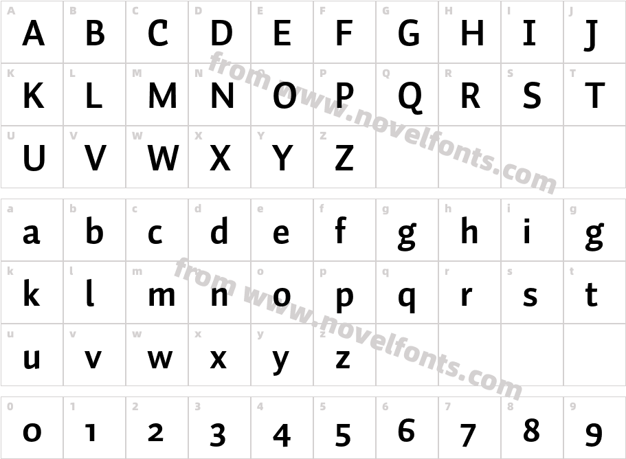 Auto Pro BoldCharacter Map