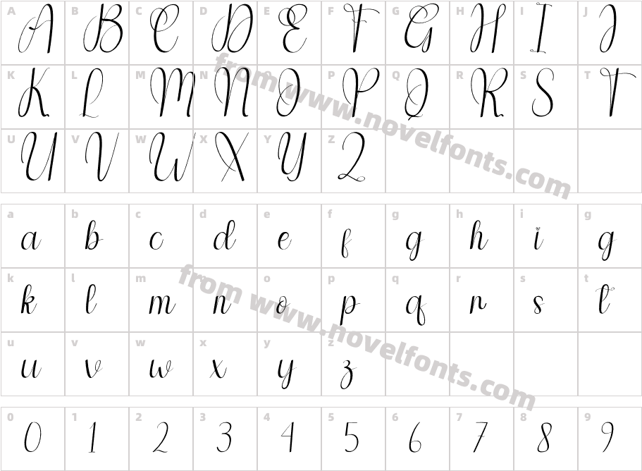 Autography RegularCharacter Map
