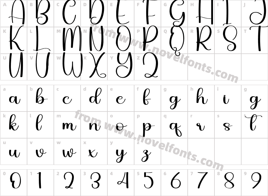 Autography RegularCharacter Map