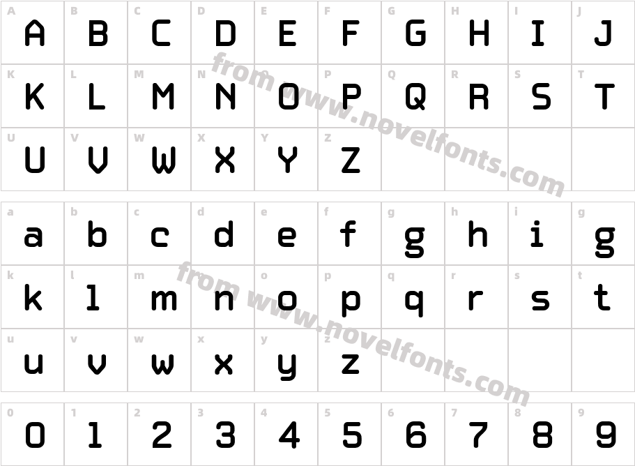 Automate Bold W00 RegularCharacter Map