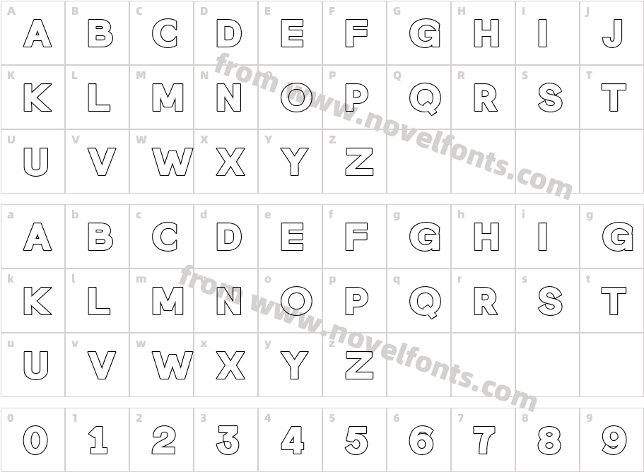 Autophile OutlineCharacter Map