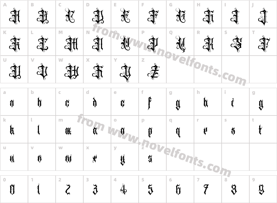 Auxtera Circa Personal Use Only CirCharacter Map
