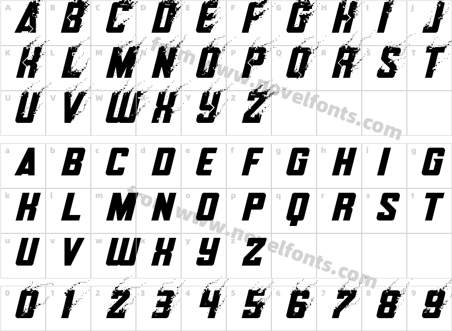 Avengero Disassembled RegularCharacter Map