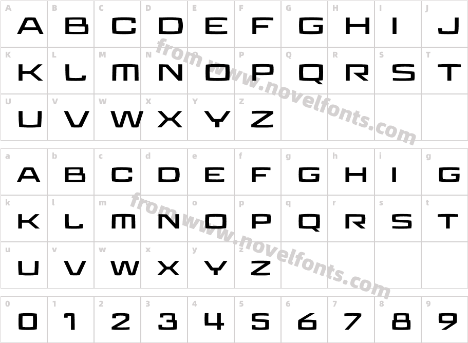 Aviano Future W01 BoldCharacter Map
