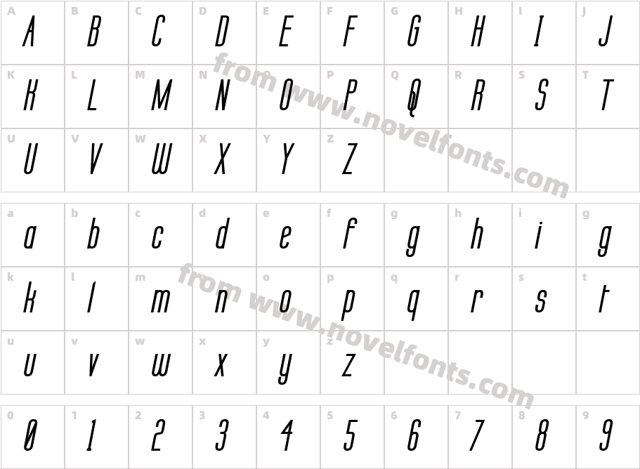 Labtop Bold ItalicCharacter Map