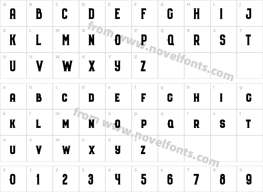 Aviator BoldCharacter Map