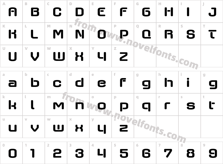 Axaxax Rg BoldCharacter Map