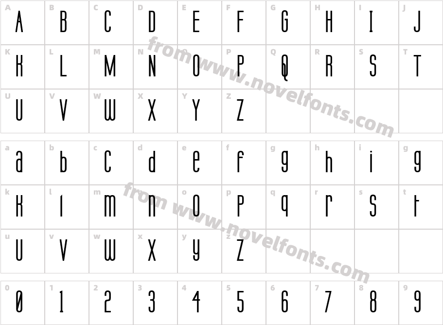 Labtop Unicase BoldCharacter Map