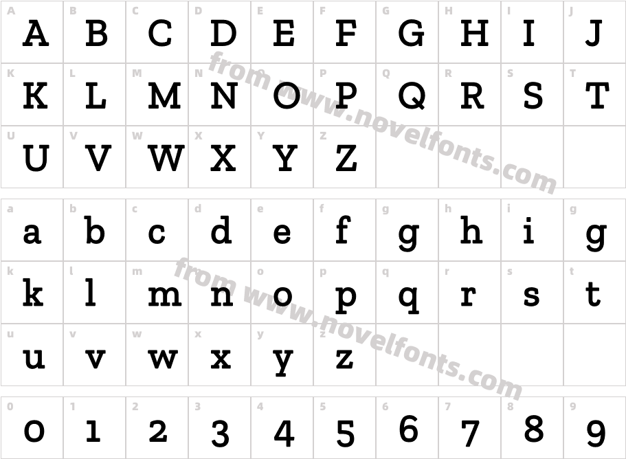 Azmiman RegularCharacter Map