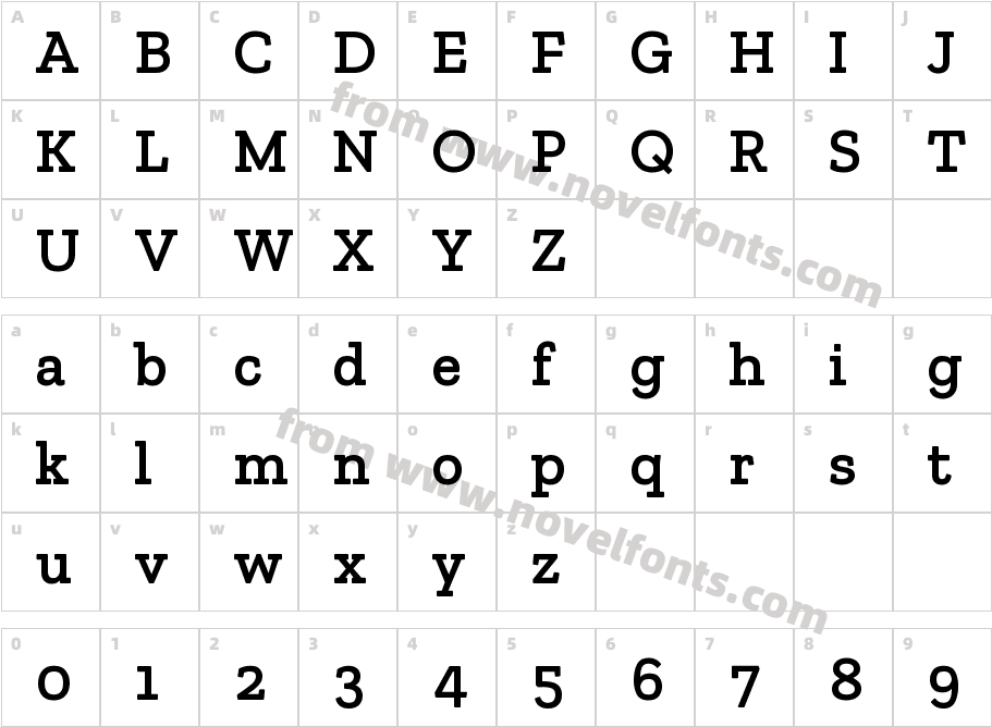 Azmiman RegularCharacter Map