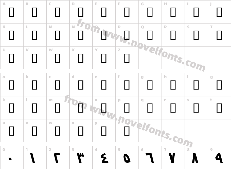 B Nasim BoldCharacter Map