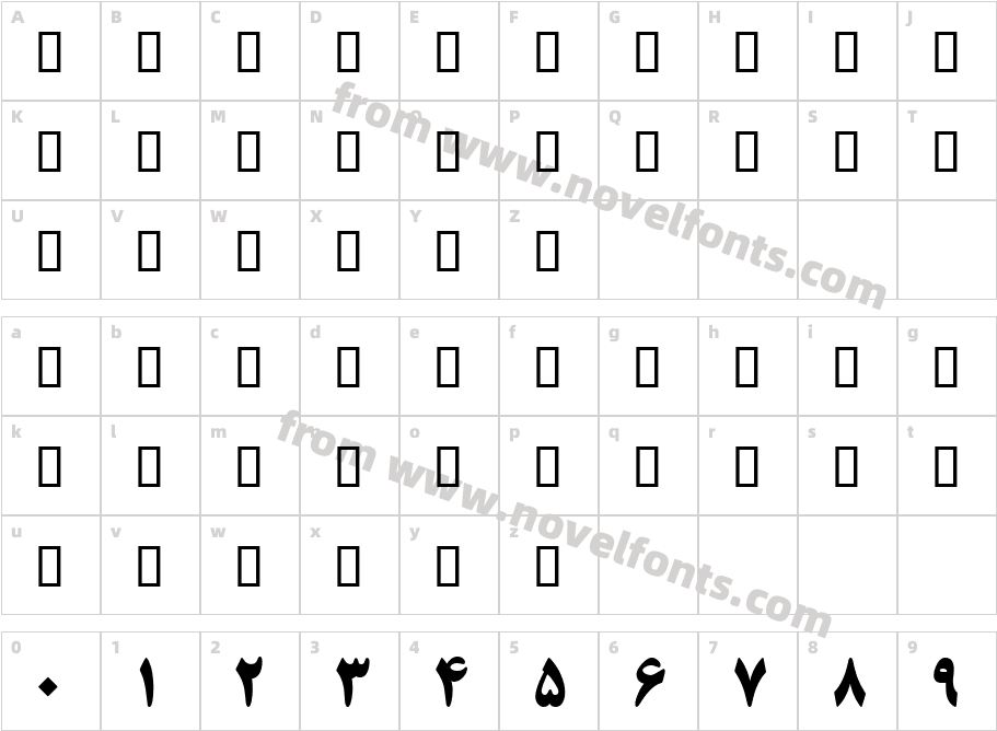 B Titr BoldCharacter Map