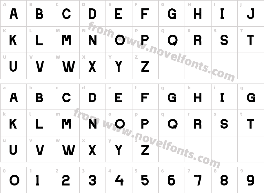 BARED StampCharacter Map