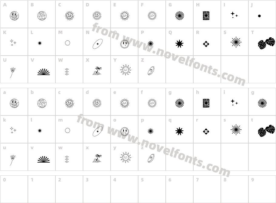 BARILOD Icon IconCharacter Map