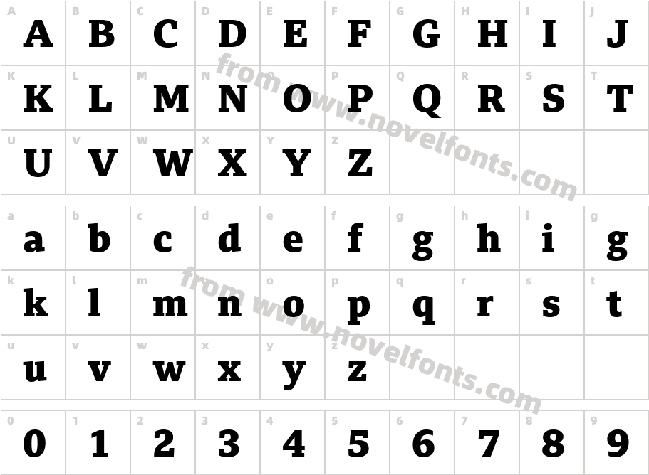 BBC Reith Serif X BoldCharacter Map