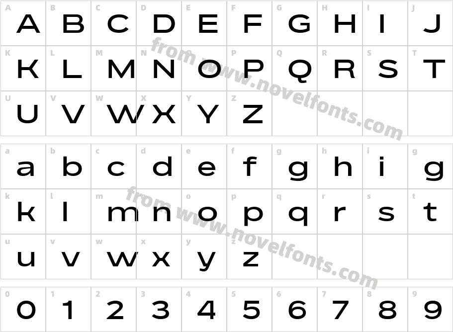 BD Megatoya Extended SemiboldCharacter Map