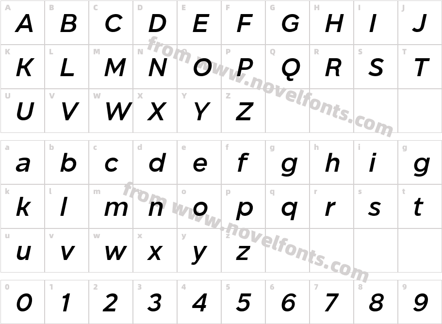BD Megatoya Semibold ItalicCharacter Map