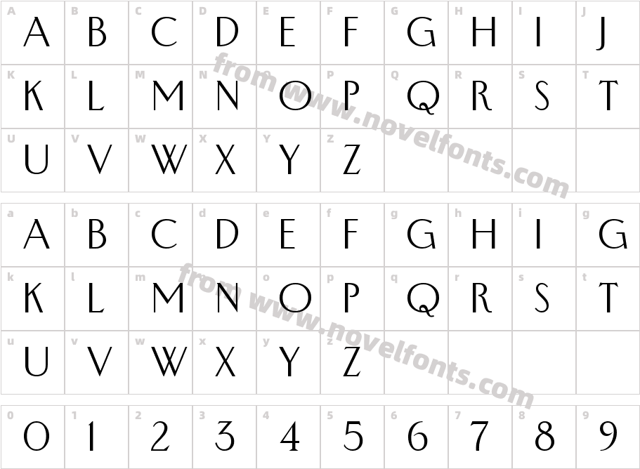 BEAUX DisplayCharacter Map