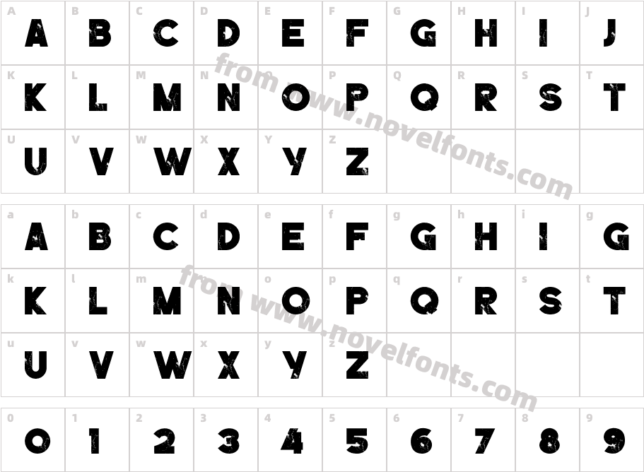 BEFOIL ROUGHCharacter Map