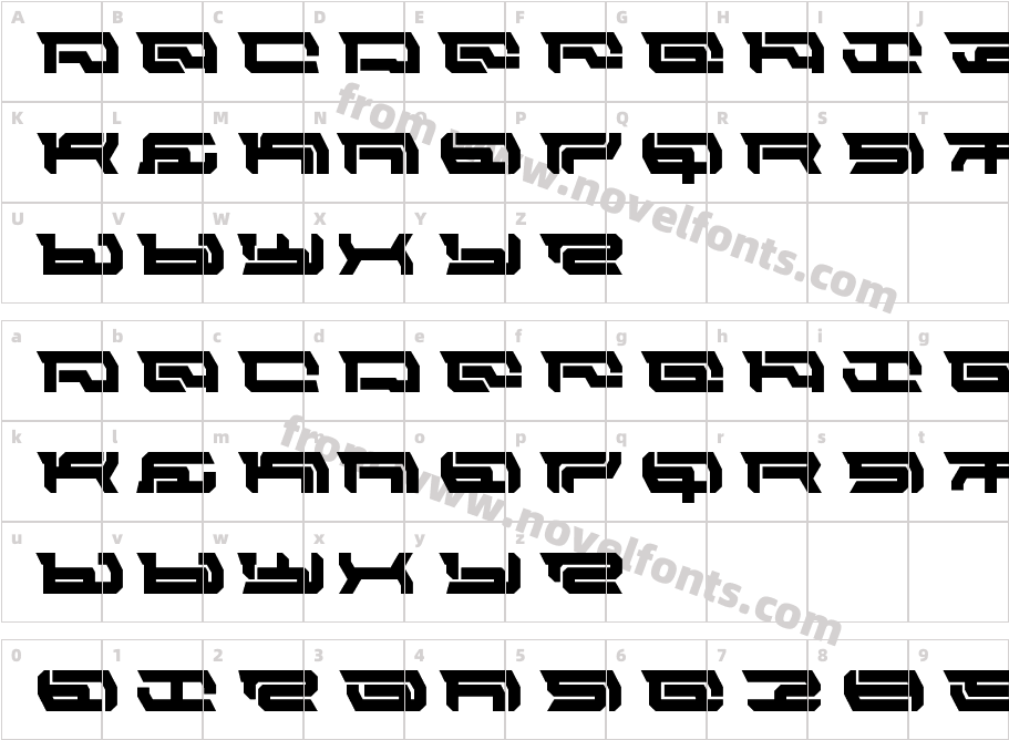 BIZO RegularCharacter Map