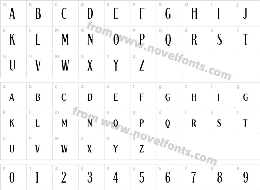 BLT Gerhard DisplayCharacter Map