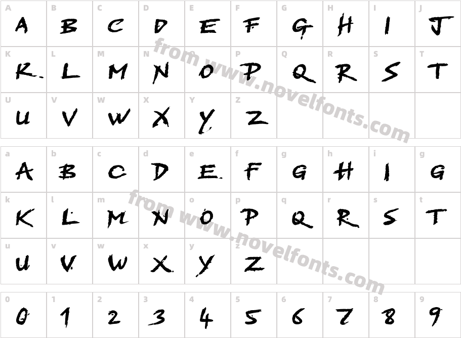 BMX Radical BoldCharacter Map