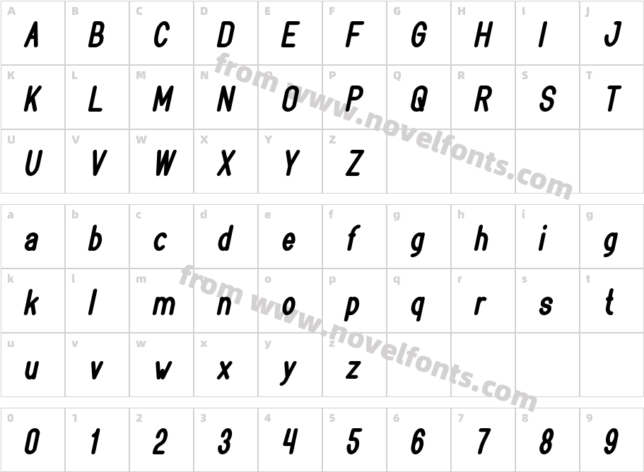 BOOKMARK Bold ItalicCharacter Map
