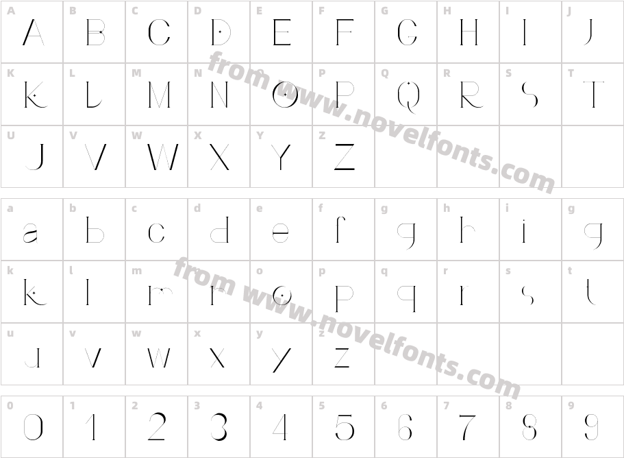 BRANIC RegularCharacter Map